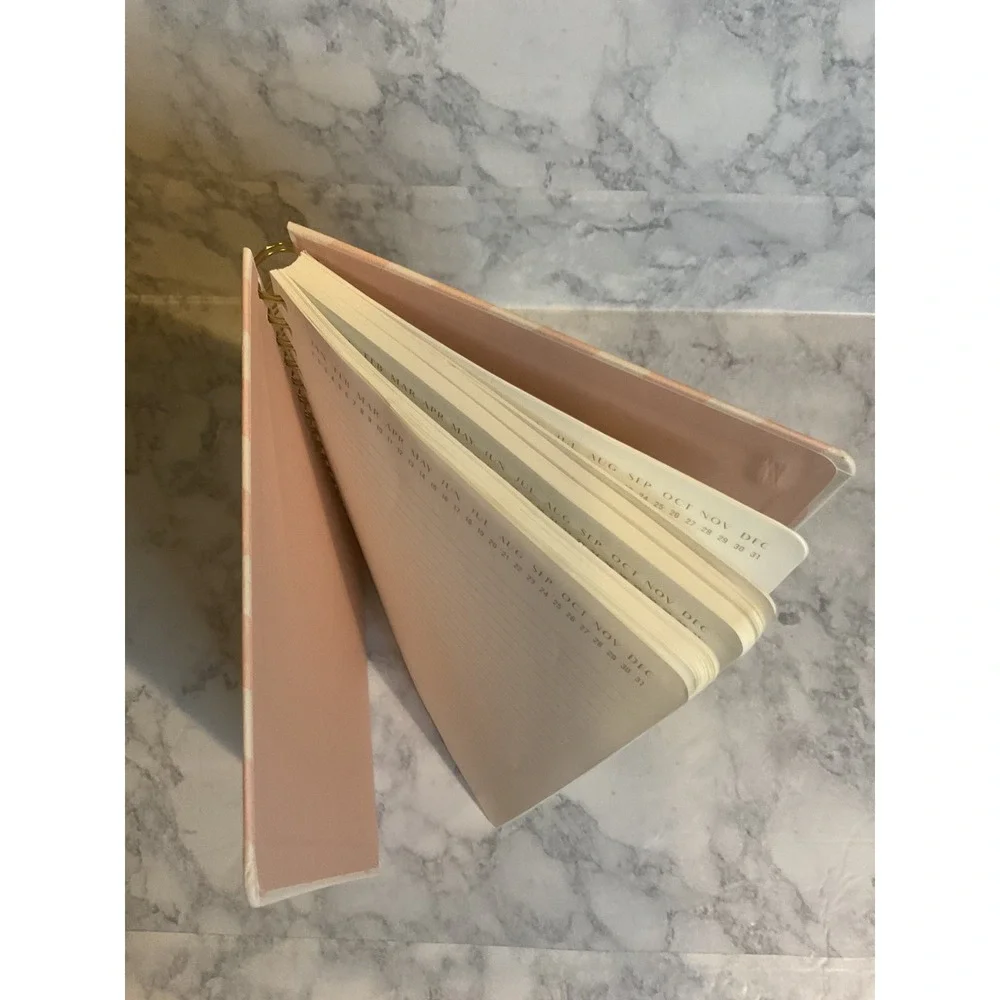 Threshold Wavy Peach Spiral Notebook 240 Pages Lined Journal 7x10 081-01-9552